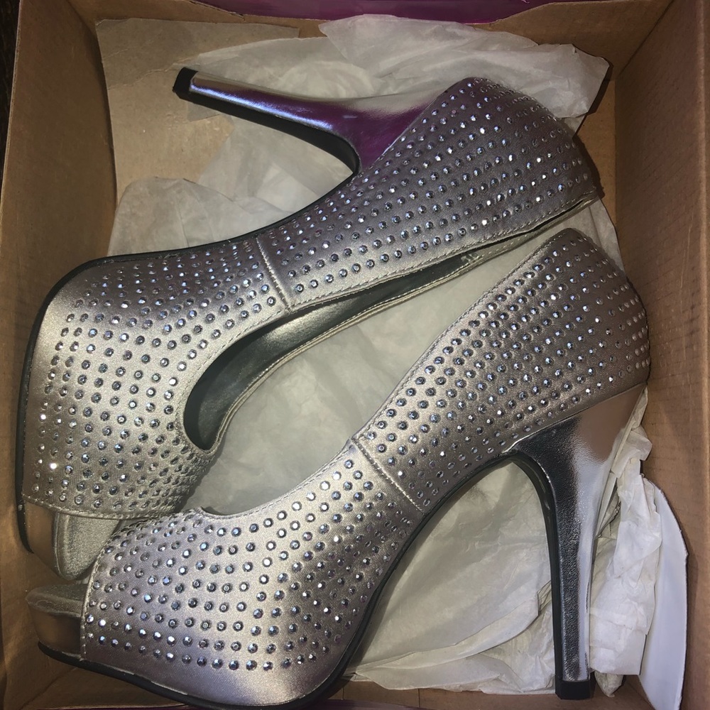 Silver Studded Heels